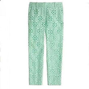 J Crew Eyelet Cafe Capri Pants